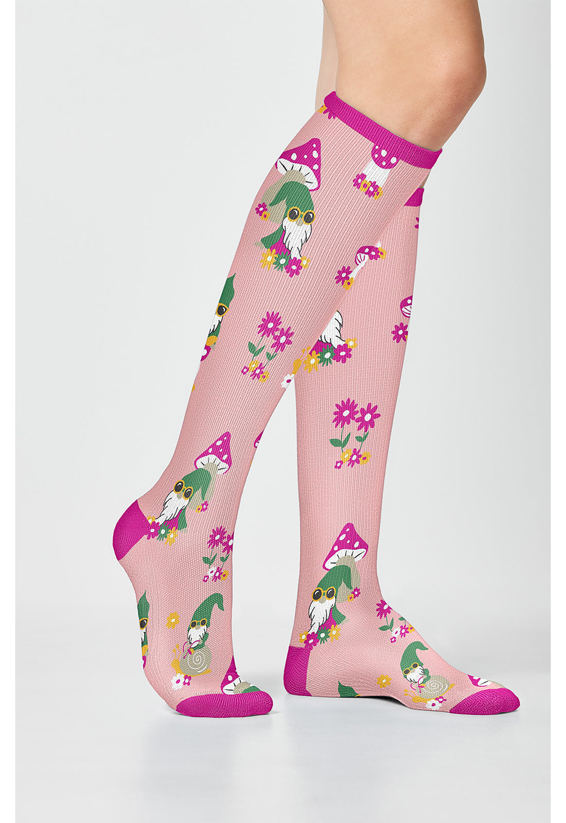 Legwear PRINTSUPPOR Women's 10-15mmHg Compression Socks Gnomes At Home