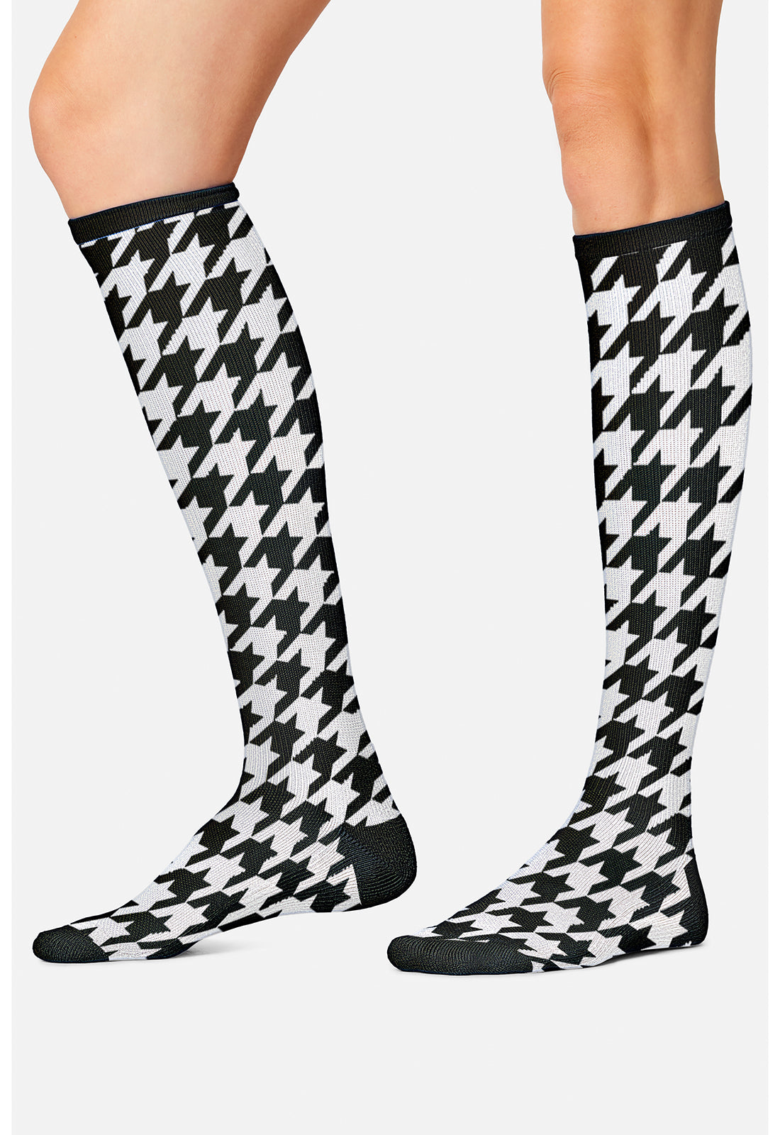 Legwear PRINTSUPPOR Women's 10-15Mmhg Compression Socks Houndstooth