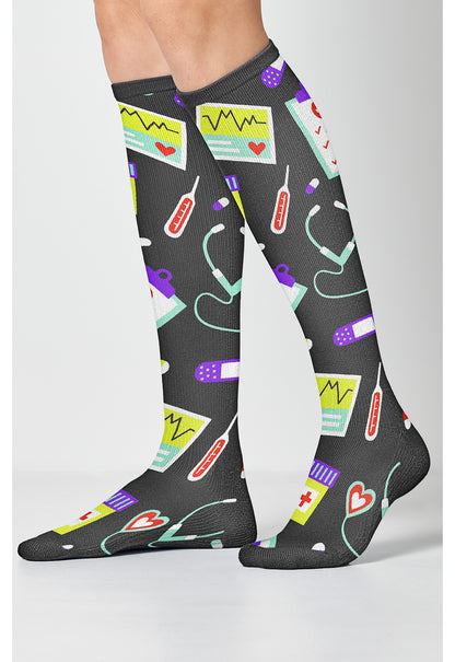 Legwear PRINTSUPPOR Women's 10-15mmHg Compression Socks Life Of A Nurse