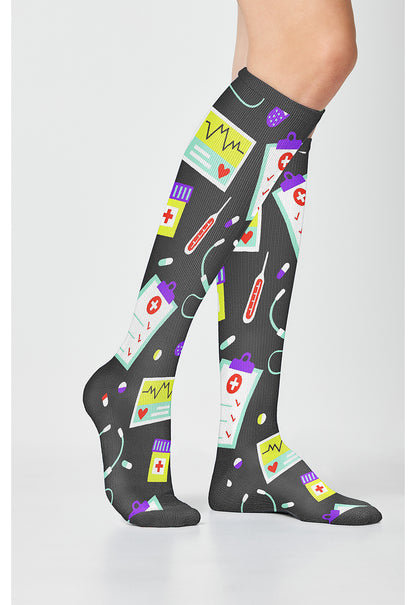 Legwear PRINTSUPPOR Women's 10-15mmHg Compression Socks Life Of A Nurse