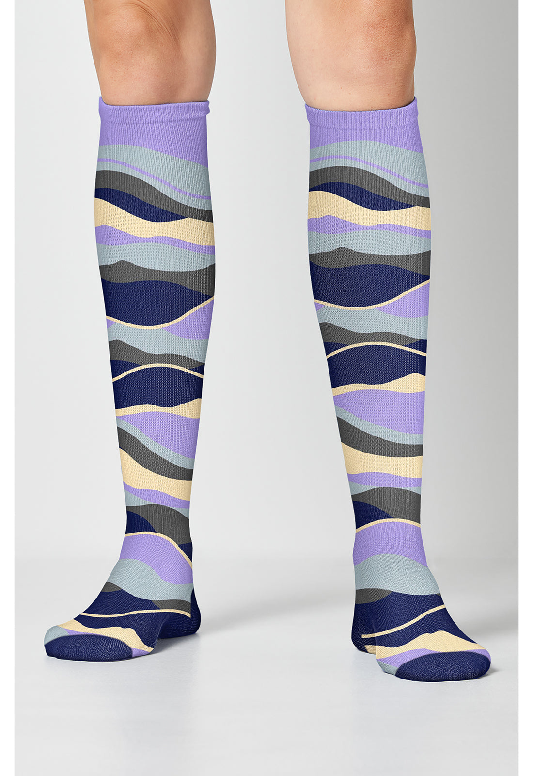 Legwear PRINTSUPPOR Women's 10-15mmHg Compression Socks Landscaped