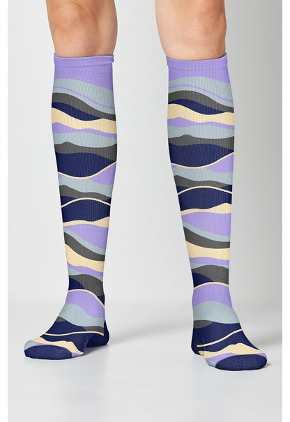 Legwear PRINTSUPPOR Women's 10-15mmHg Compression Socks Landscaped