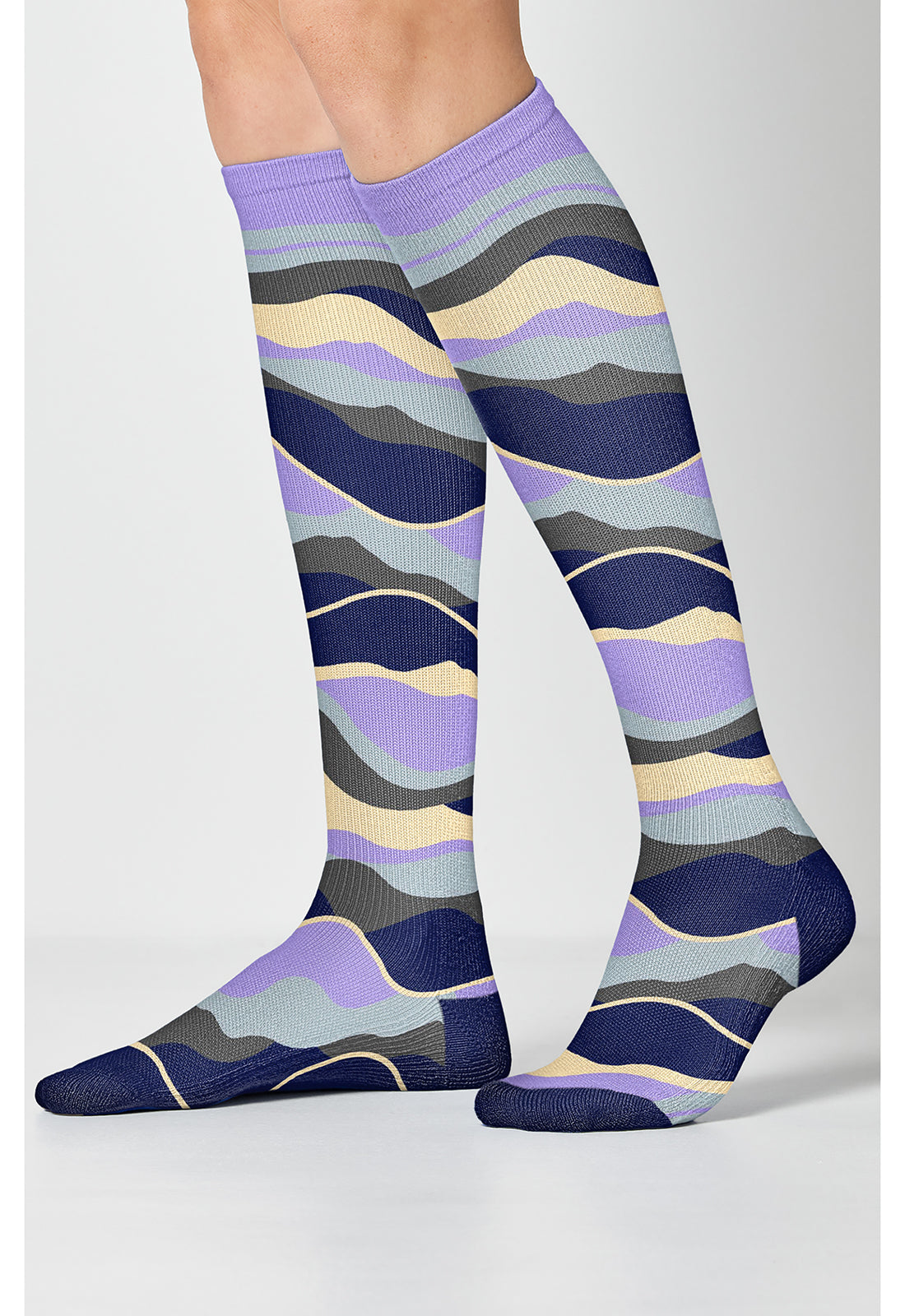 Legwear PRINTSUPPOR Women's 10-15mmHg Compression Socks Landscaped