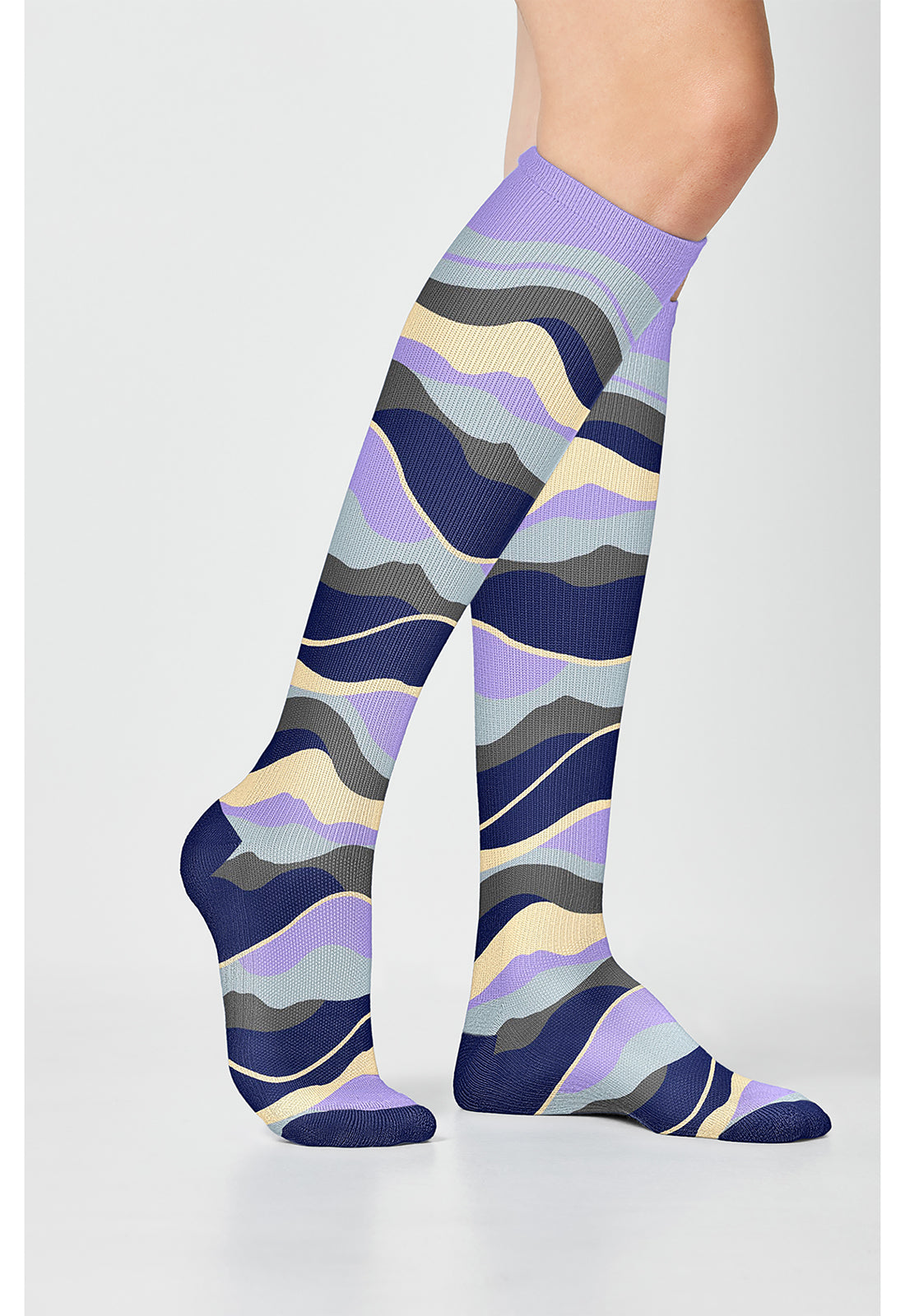 Legwear PRINTSUPPOR Women's 10-15mmHg Compression Socks Landscaped