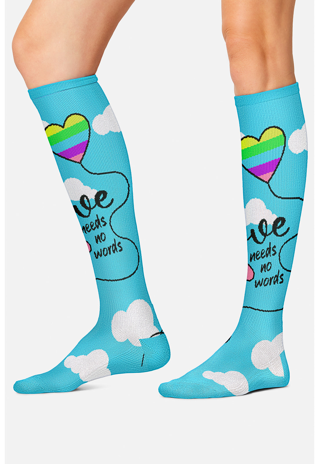 Legwear PRINTSUPPOR Women's 10-15Mmhg Compression Socks Love Is In The Air