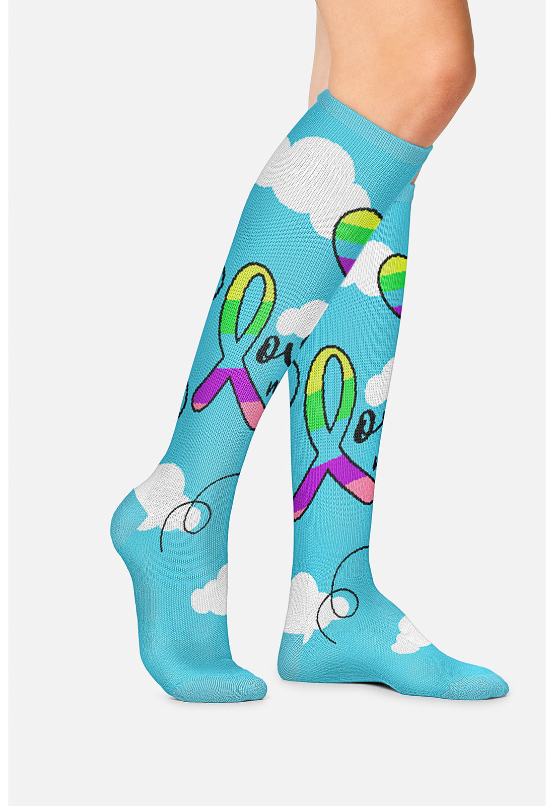 Legwear PRINTSUPPOR Women's 10-15Mmhg Compression Socks Love Is In The Air