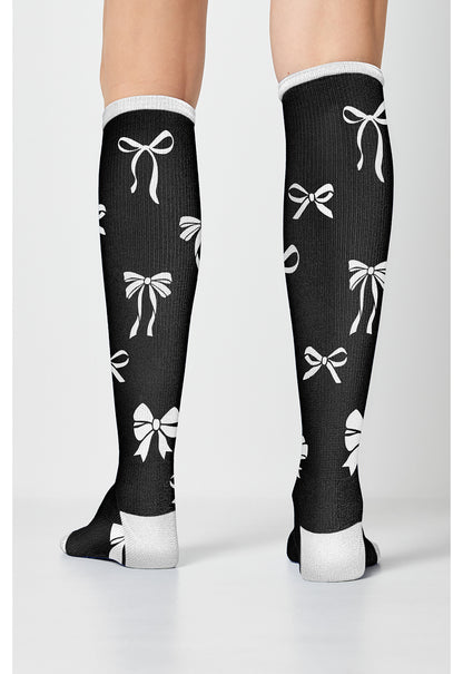 Legwear PRINTSUPPOR Women's 10-15mmHg Compression Socks Romantic Bows