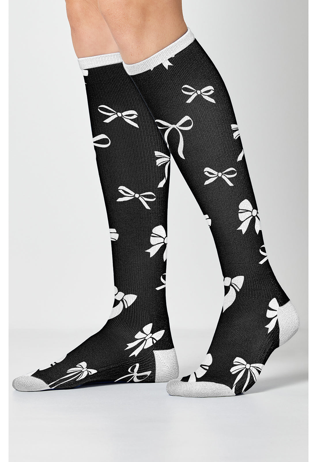 Legwear PRINTSUPPOR Women's 10-15mmHg Compression Socks Romantic Bows