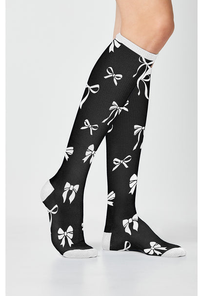 Legwear PRINTSUPPOR Women's 10-15mmHg Compression Socks Romantic Bows