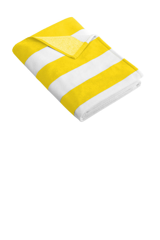 Port Authority Cabana Stripe Beach Towel PT43 Sunflower Yellow