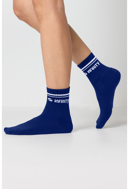 Legwear RALLY Athletic Crew Socks Navy/White
