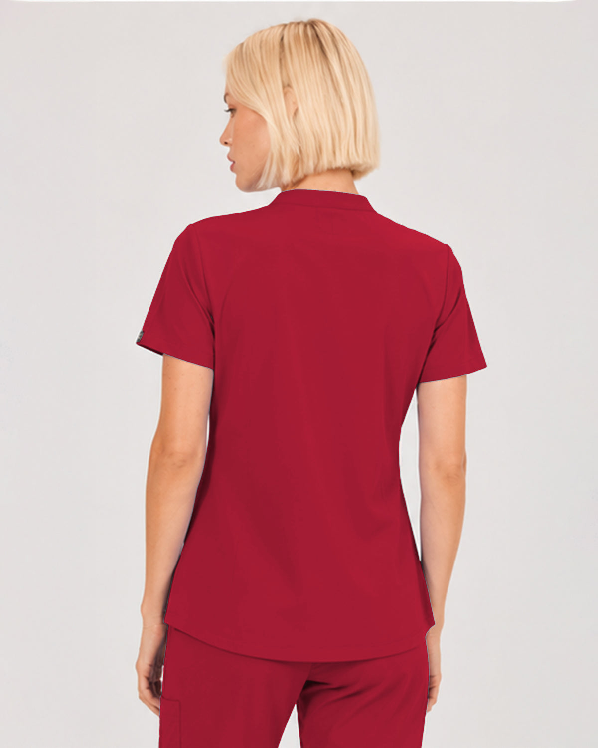 Foundry Women's 1055 Arden 2 Pocket Mandarin Top Red
