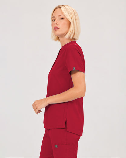 Foundry Women's 1055 Arden 2 Pocket Mandarin Top Red