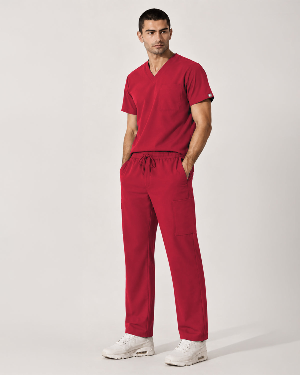Foundry Men's 1505 Cobalt Men'S 1 Pocket V-Neck Top Red