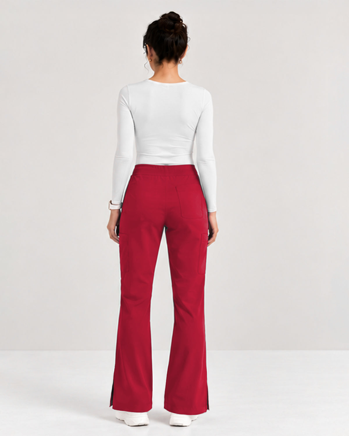Foundry Women's 2005 Jasmine 5 Pocket Mini Flare Cargo Pant Red