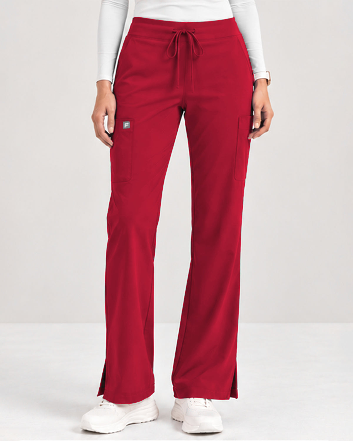 Foundry Women's 2005 Jasmine 5 Pocket Mini Flare Cargo Pant Red