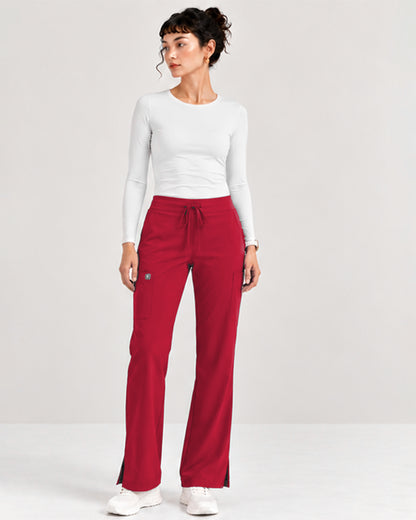 Foundry Women's 2005 Jasmine 5 Pocket Mini Flare Cargo Pant Red