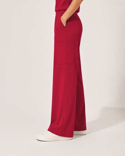 Foundry Women's 2205 Sierra 5 Pocket Wide Leg Pant Red