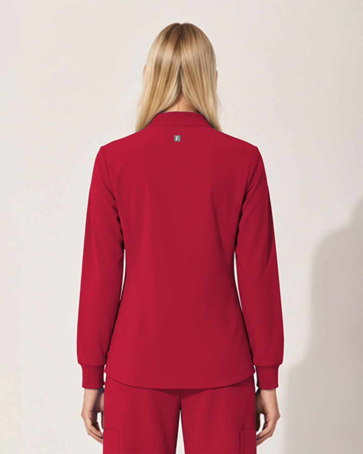 Foundry Women's 6005 Ellis 2 Pocket Scrub Jacket Red