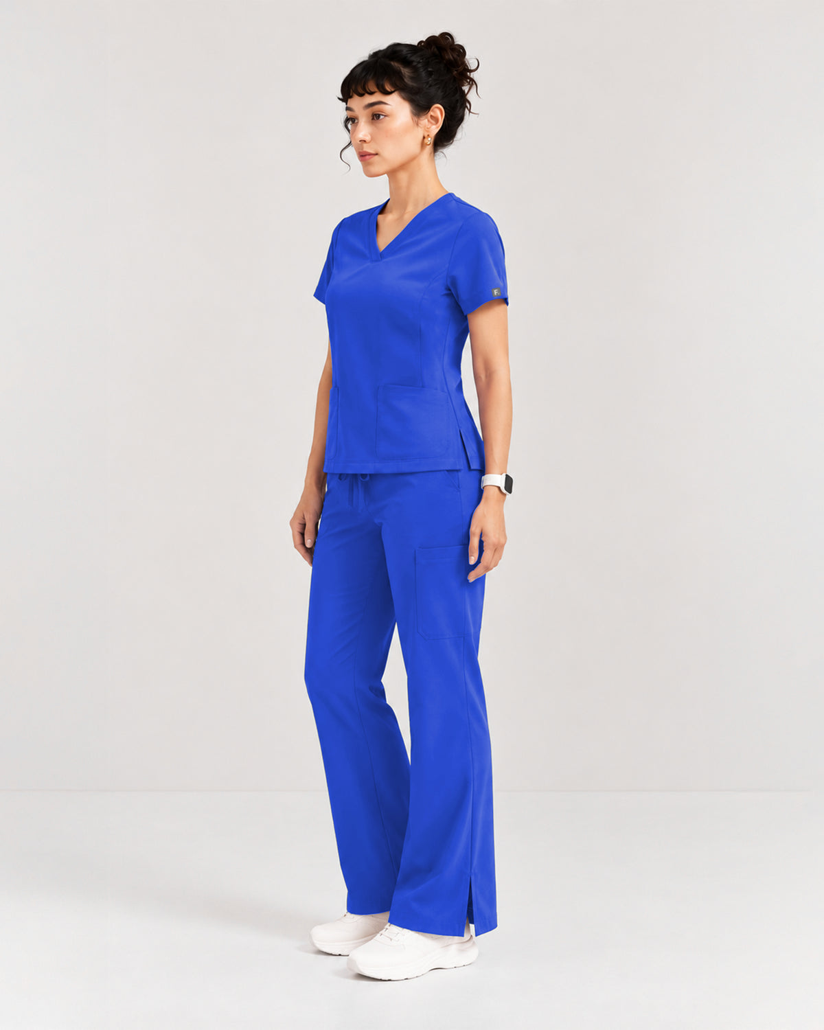 Foundry Women's 1005 Quinn 2 Pocket V-Neck Top Royal