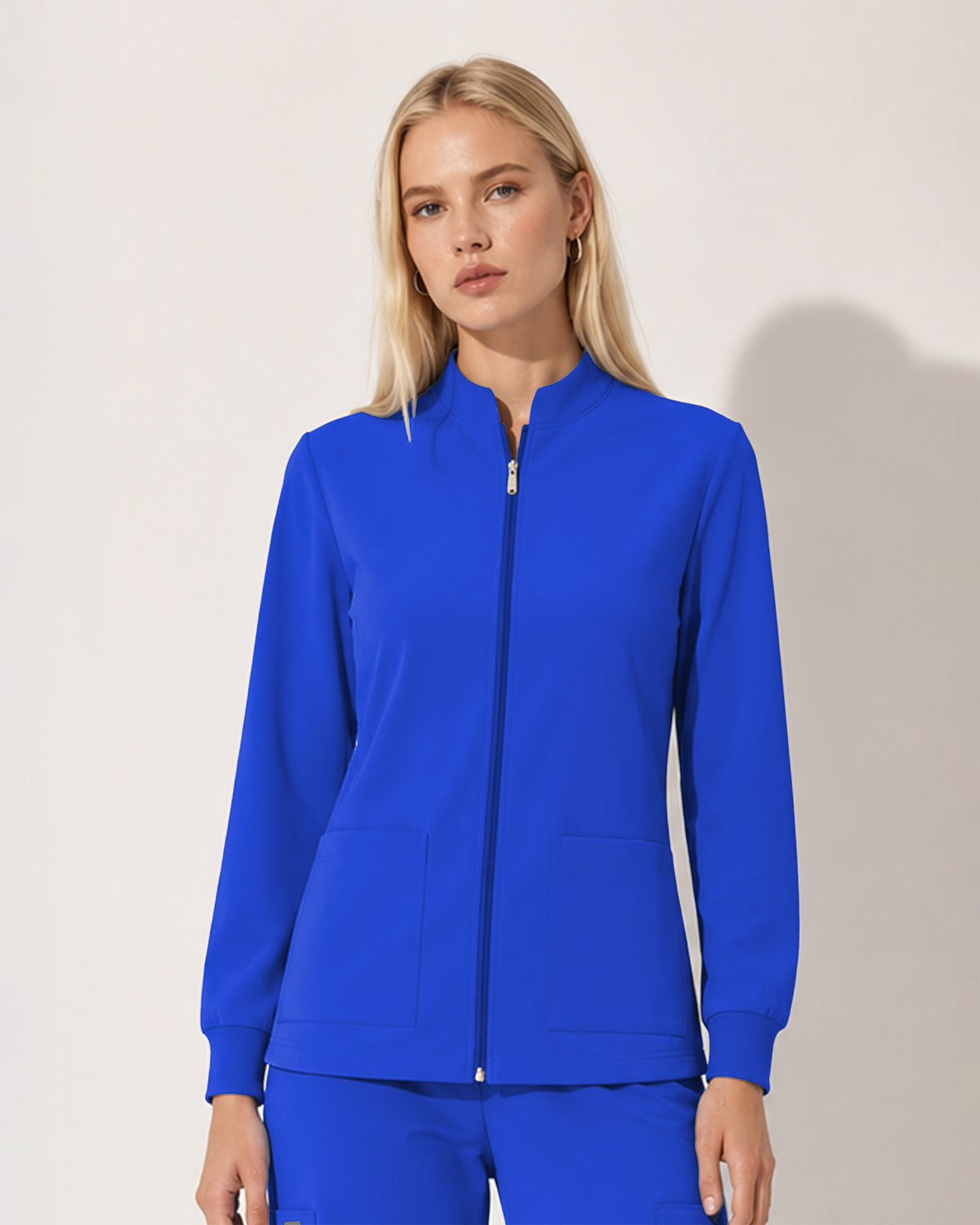 Foundry Women's 6005 Ellis 2 Pocket Scrub Jacket Royal