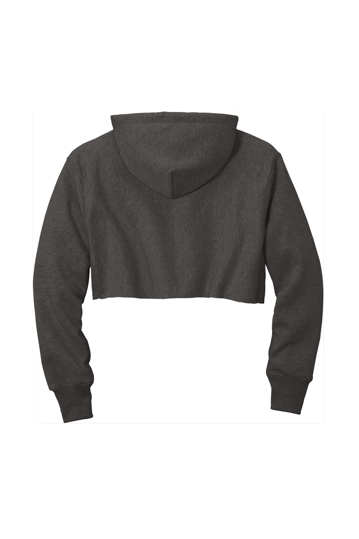 Champion Women's Reverse Weave Cropped Cut-Off Hooded Sweatshirt RW01W Charcoal Heather