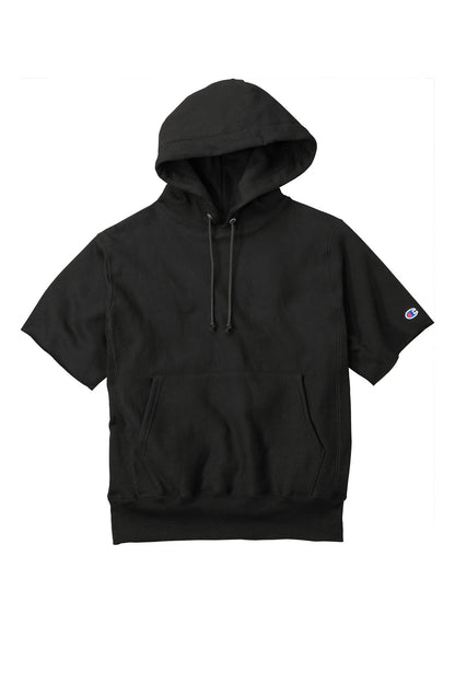 Champion Reverse Weave Short Sleeve Hooded Sweatshirt S101SS Black