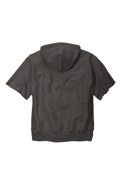 Champion Reverse Weave Short Sleeve Hooded Sweatshirt S101SS Charcoal Heather