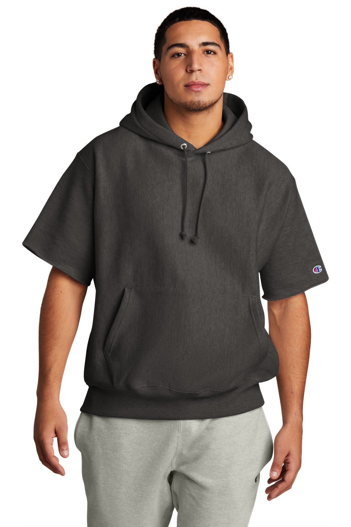 Champion Reverse Weave Short Sleeve Hooded Sweatshirt image 1