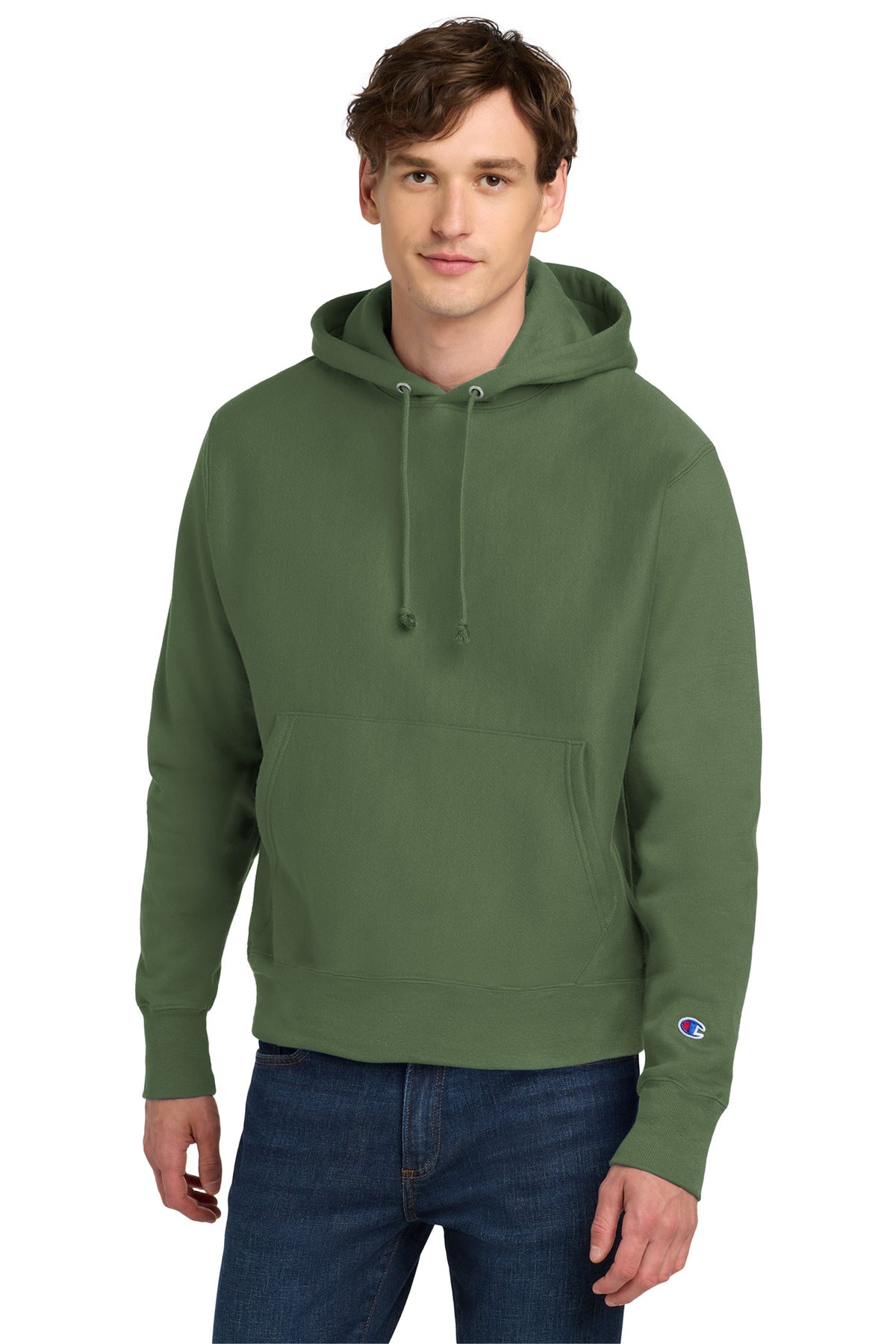 Champion Reverse Weave Hooded Sweatshirt S101 Fresh Olive