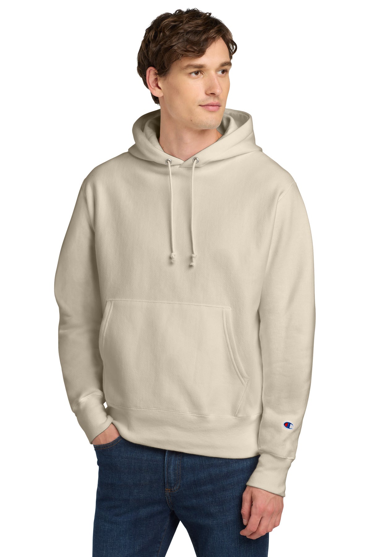 Champion Reverse Weave Hooded Sweatshirt S101 Sand