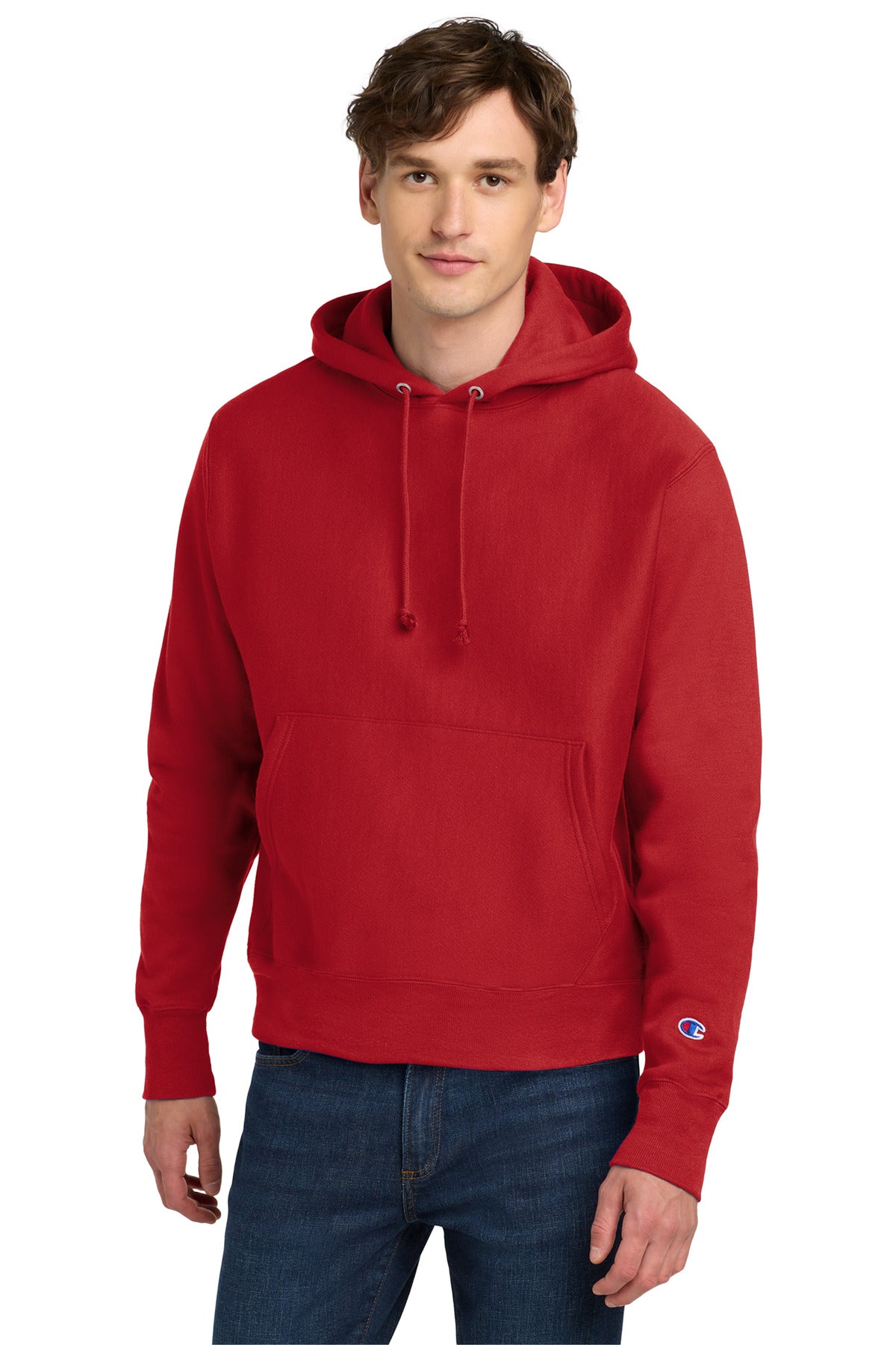 Champion Reverse Weave Hooded Sweatshirt S101 Scarlet