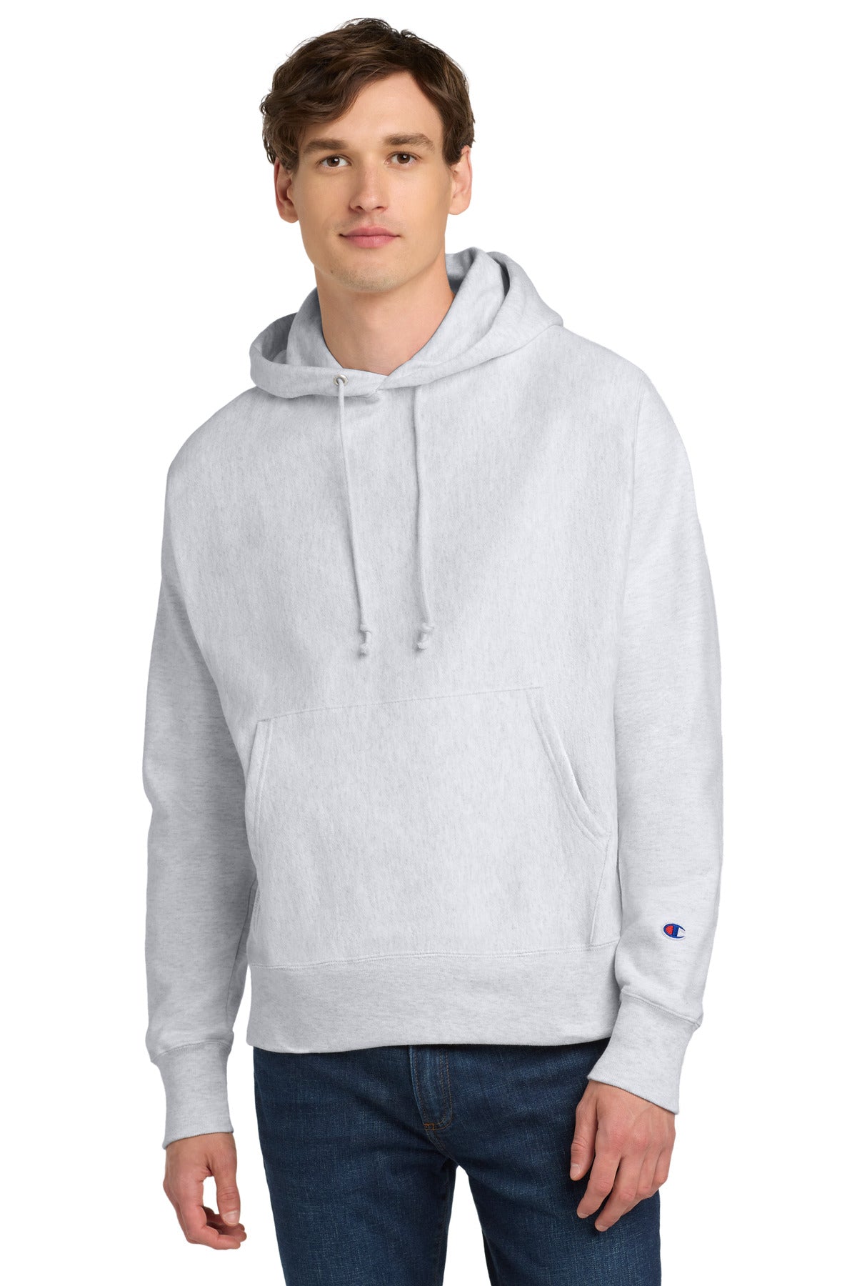 Champion Reverse Weave Hooded Sweatshirt S101 Silver Grey