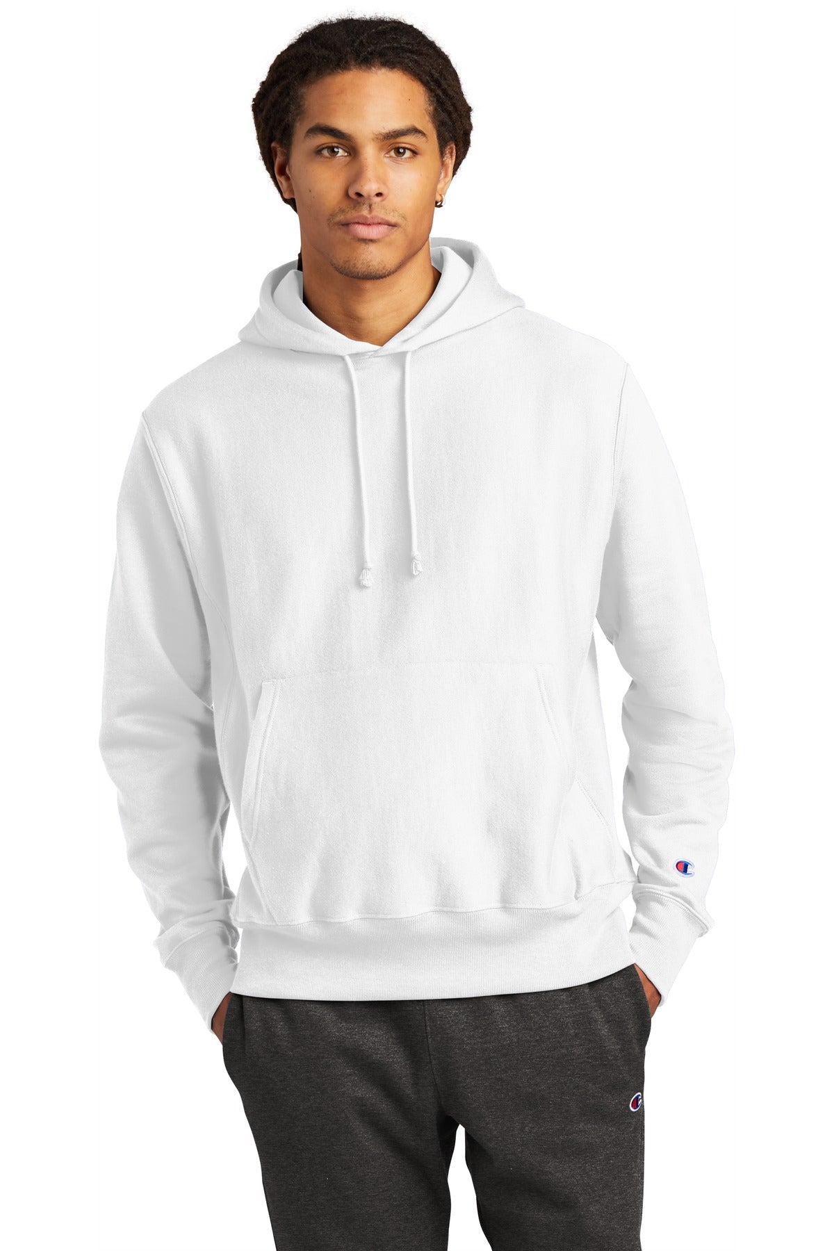 Champion Reverse Weave Hooded Sweatshirt S101 White
