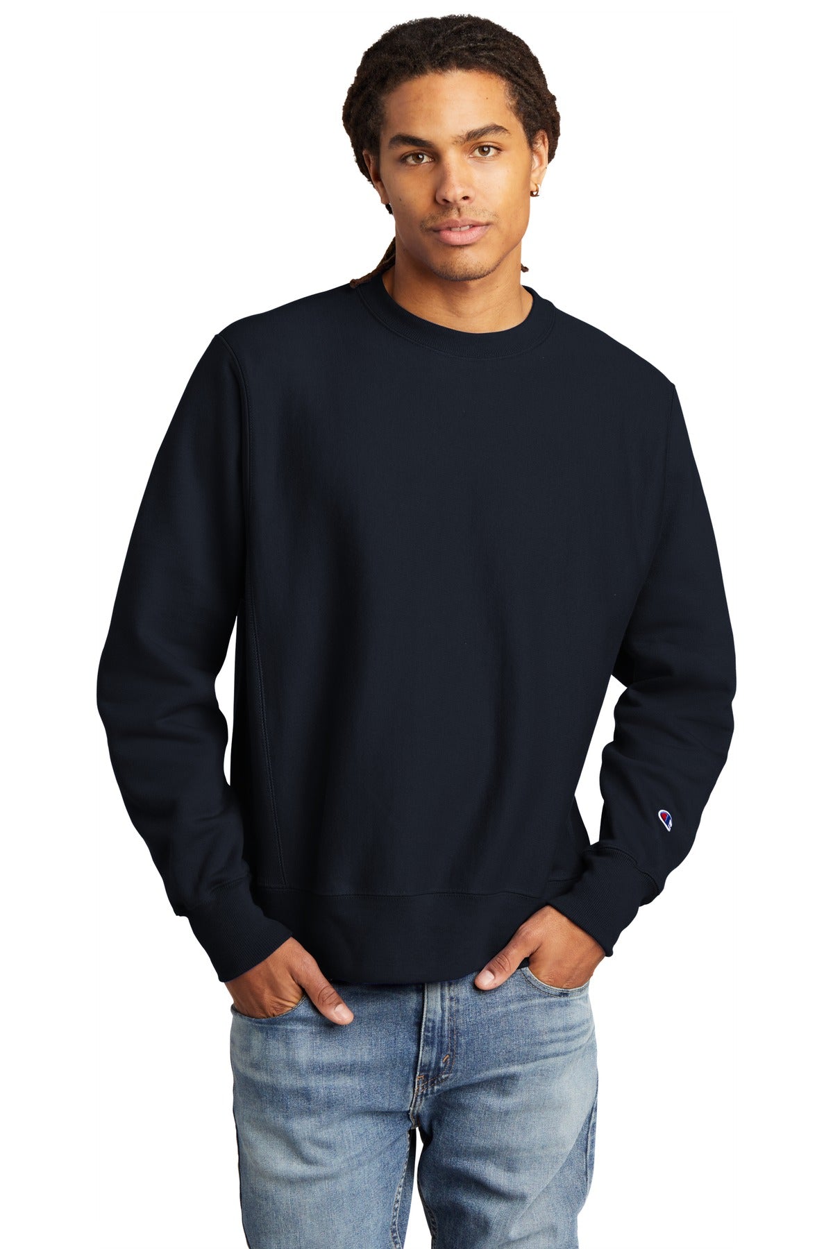 Champion Reverse Weave Crewneck Sweatshirt S149 Navy