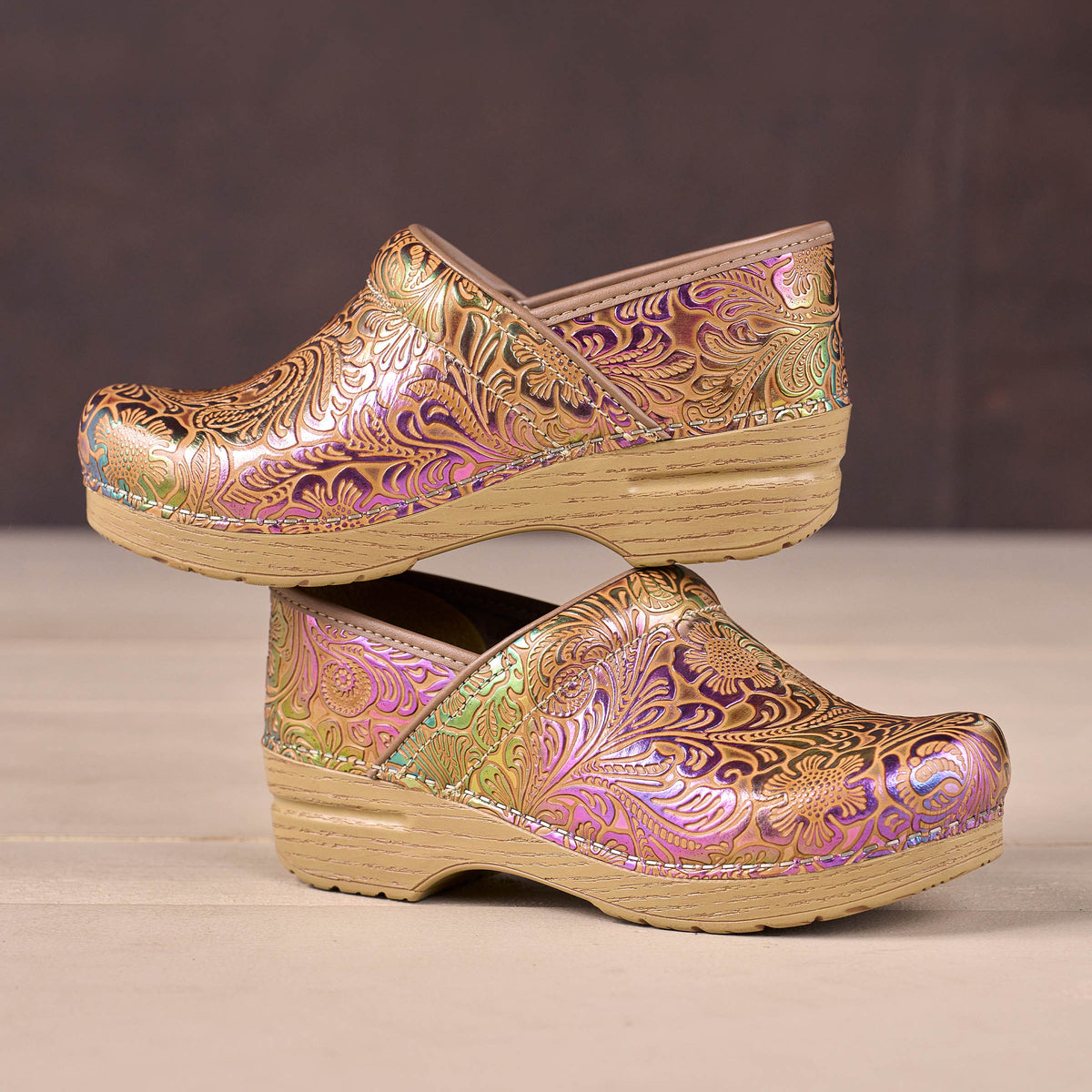 Dansko Professional Pearl Multicolor Tooled