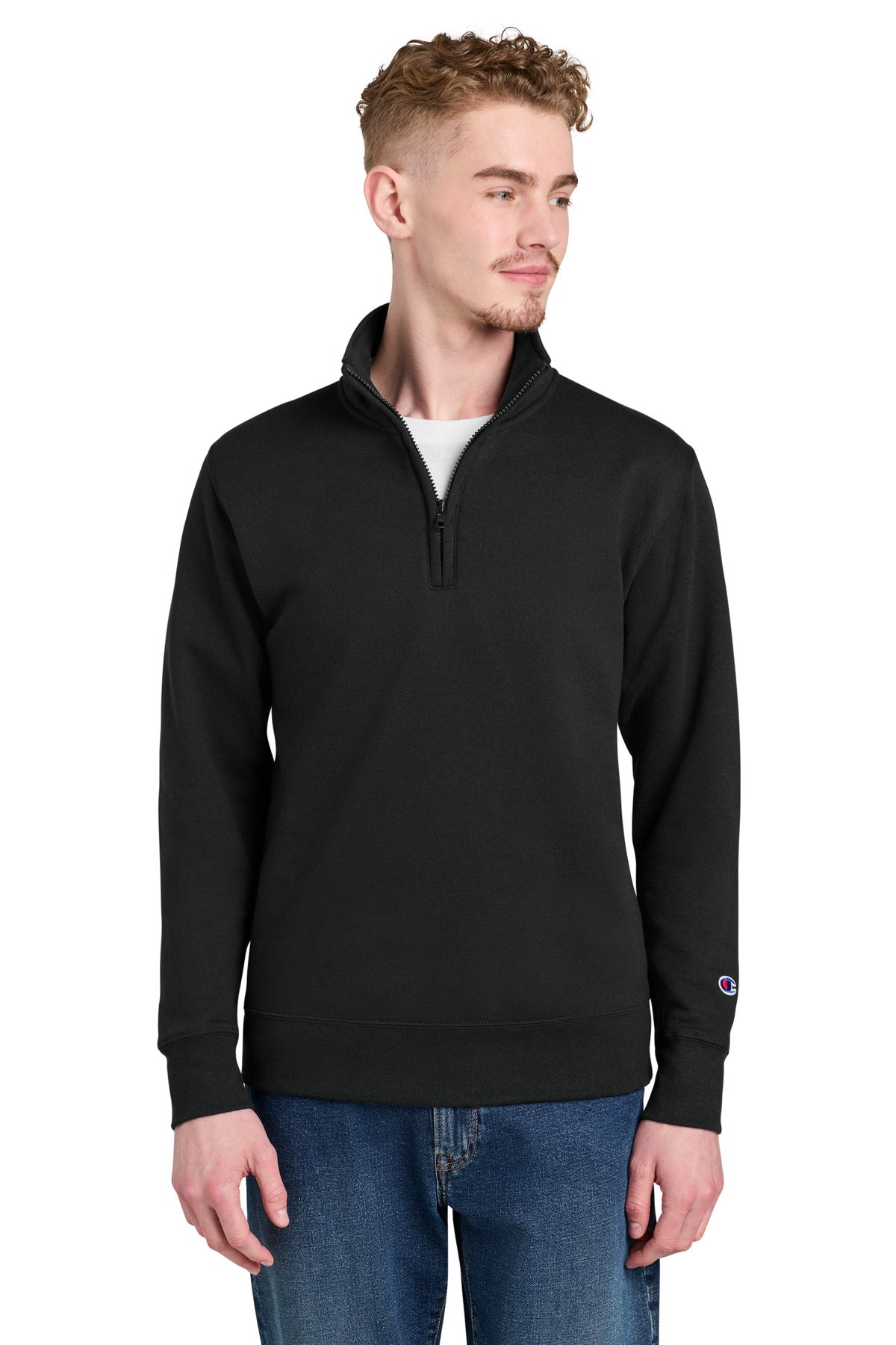 Champion Powerblend 1/4-Zip Sweatshirt S450 Black