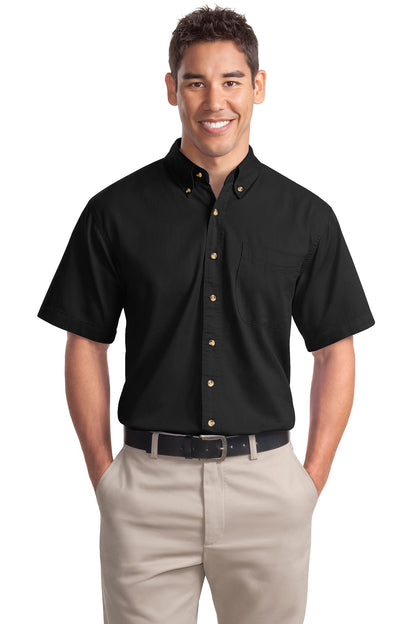 Port Authority Short Sleeve Twill Shirt. S500T Black