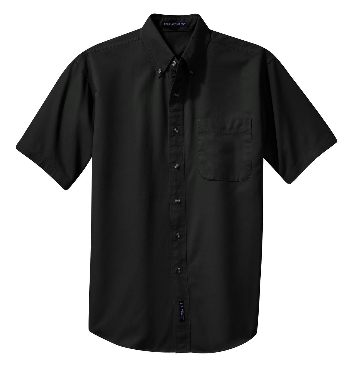 Port Authority Short Sleeve Twill Shirt. S500T Black