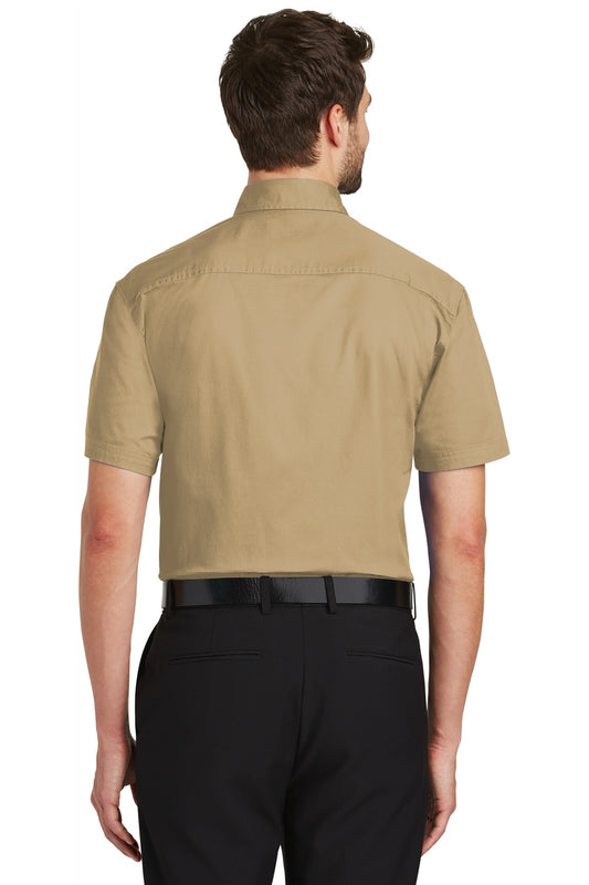 Port Authority Short Sleeve Twill Shirt. S500T Khaki