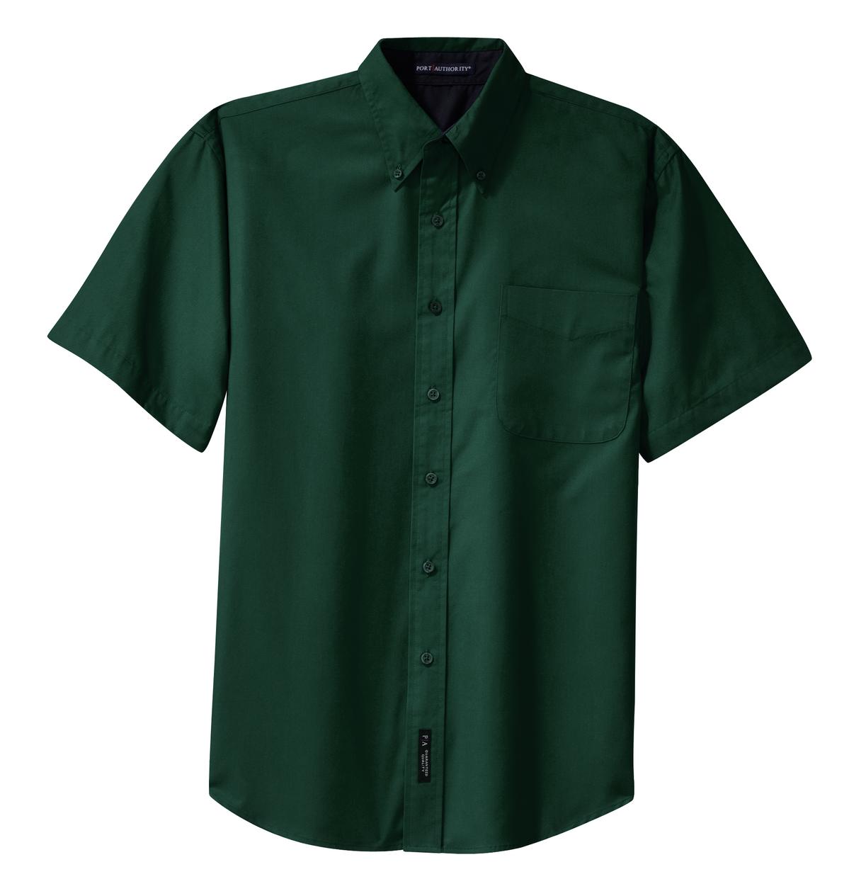 Port Authority Tall Short Sleeve Easy Care Shirt. TLS508 Dark Green/ Navy Tall