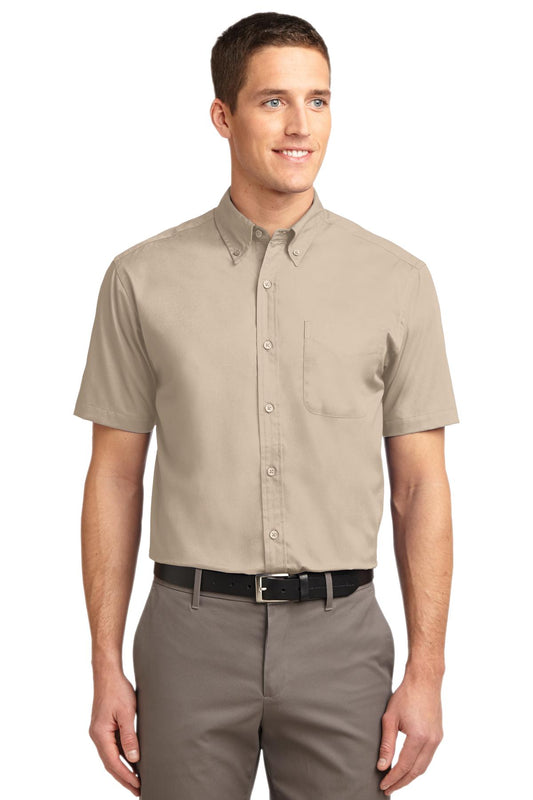 Port Authority Short Sleeve Easy Care Shirt.  S508 Stone