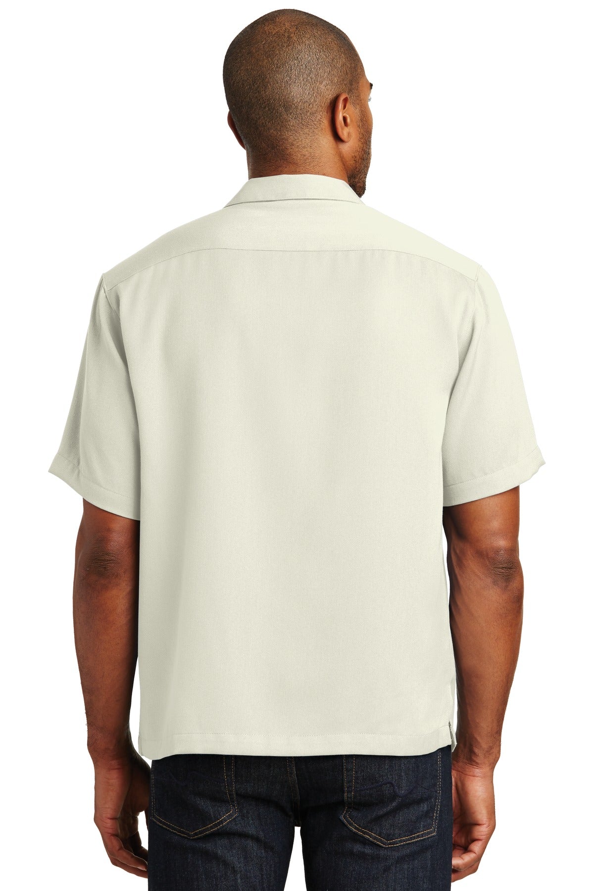 Port Authority Easy Care Camp Shirt.  S535 Ivory