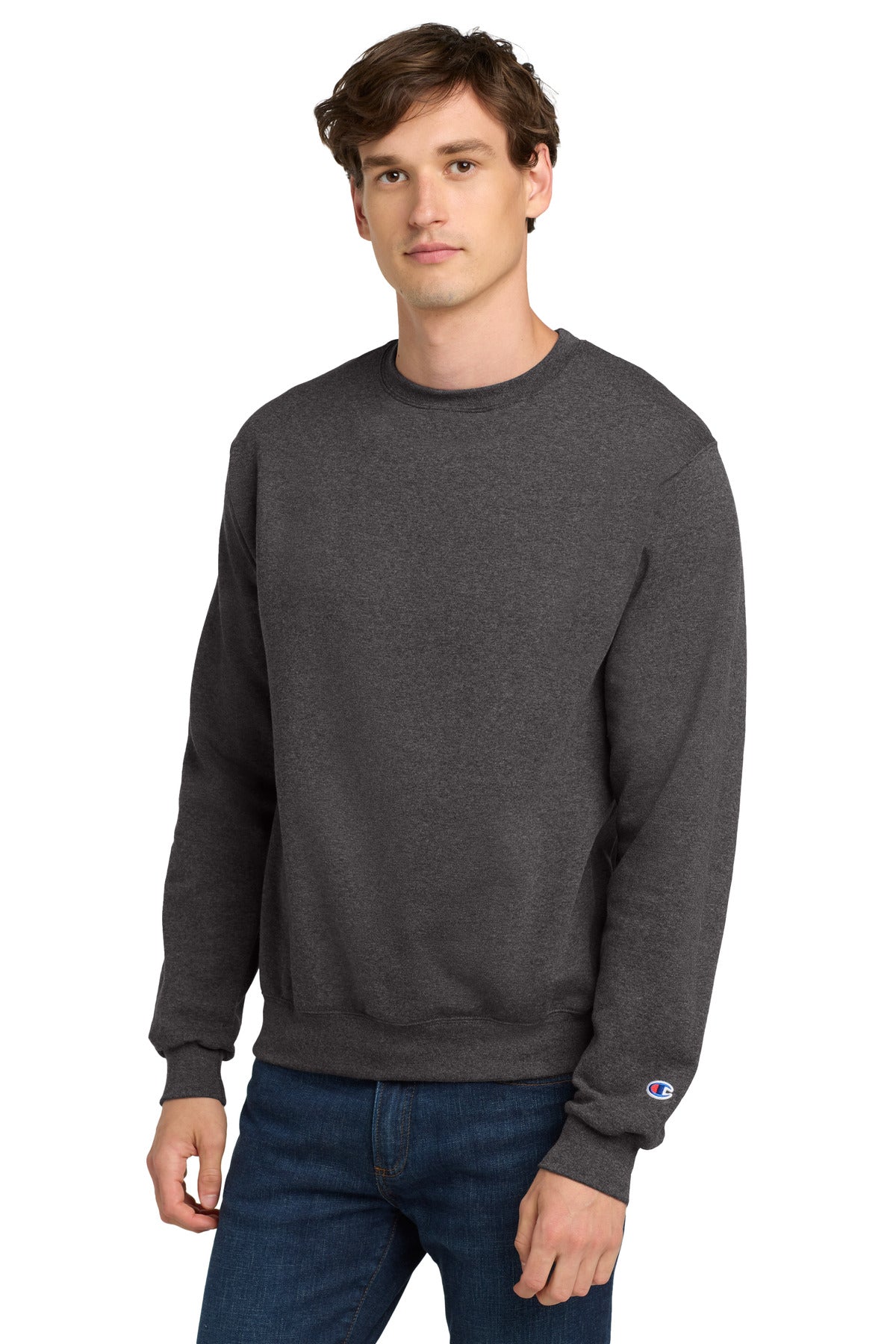 Champion Powerblend Crewneck Sweatshirt S6000 Charcoal Heather