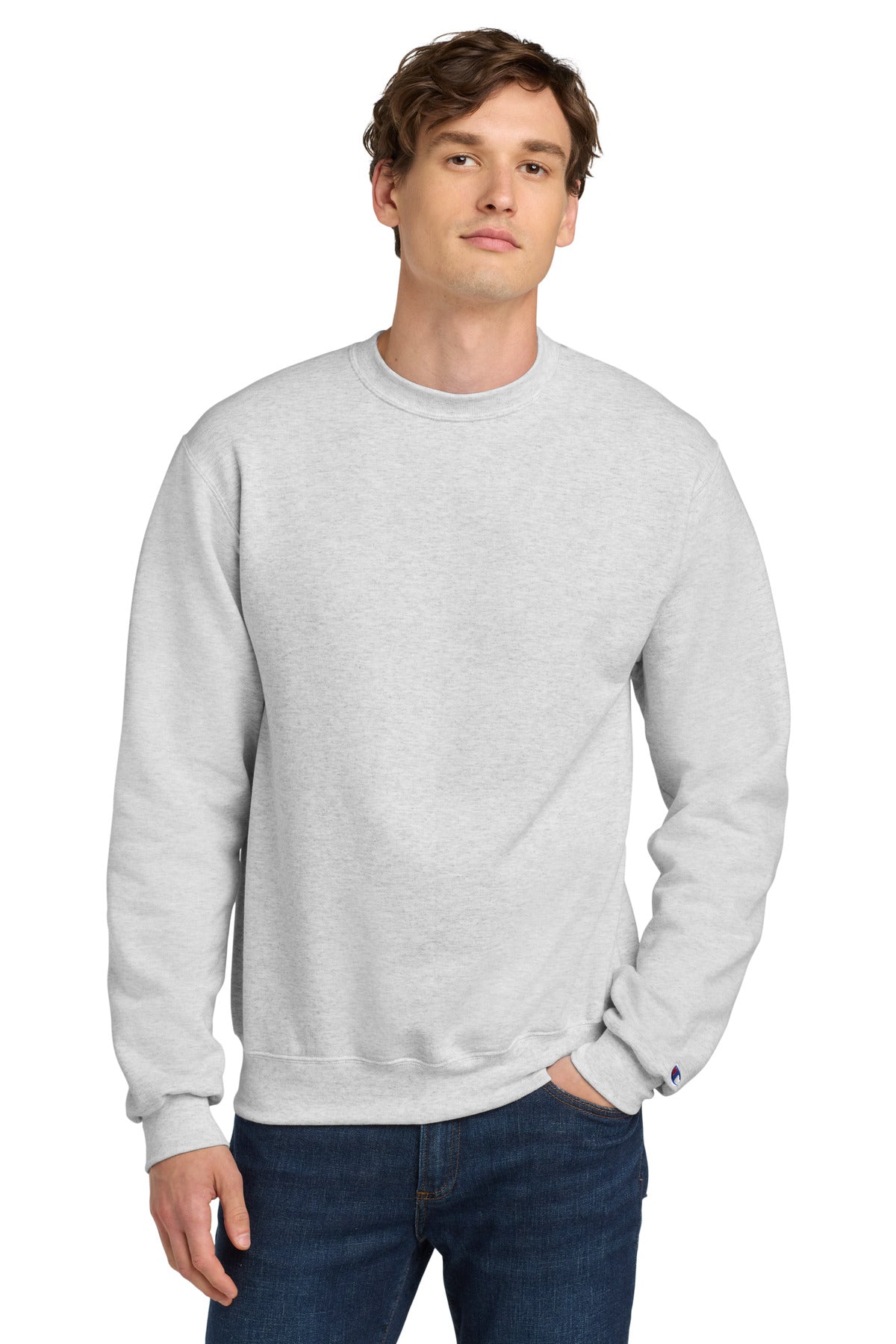 Champion Powerblend Crewneck Sweatshirt S6000 Silver Grey