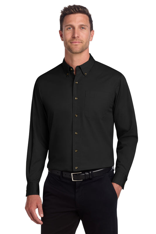 Port Authority Long Sleeve Twill Shirt S600T Black