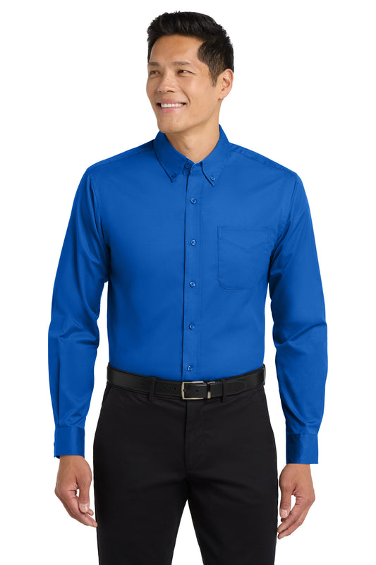 Port Authority Extended Size Long Sleeve Easy Care Shirt S608ES Strong Blue