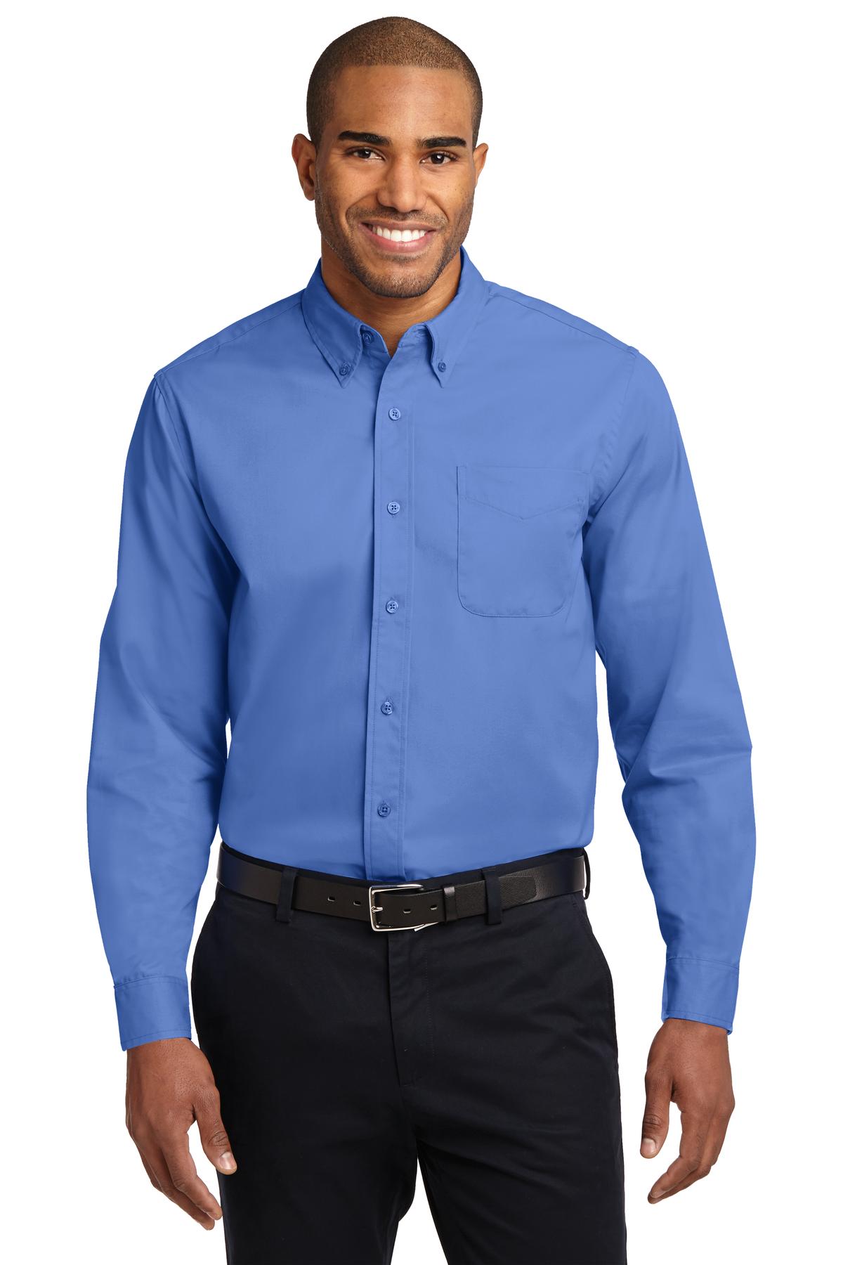 Port Authority Extended Size Long Sleeve Easy Care Shirt S608ES Ultramarine Blue