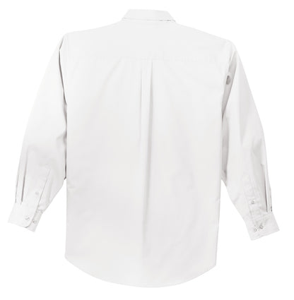 Port Authority Long Sleeve Easy Care Shirt S608 White/ Light Stone