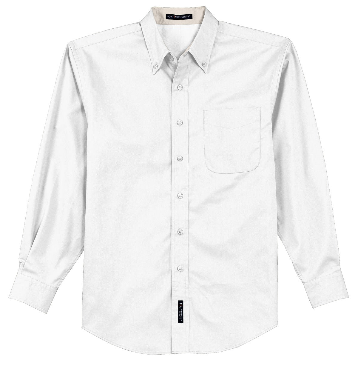 Port Authority Long Sleeve Easy Care Shirt S608 White/ Light Stone